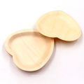 disposable wood charger plates wholesale with heart shape